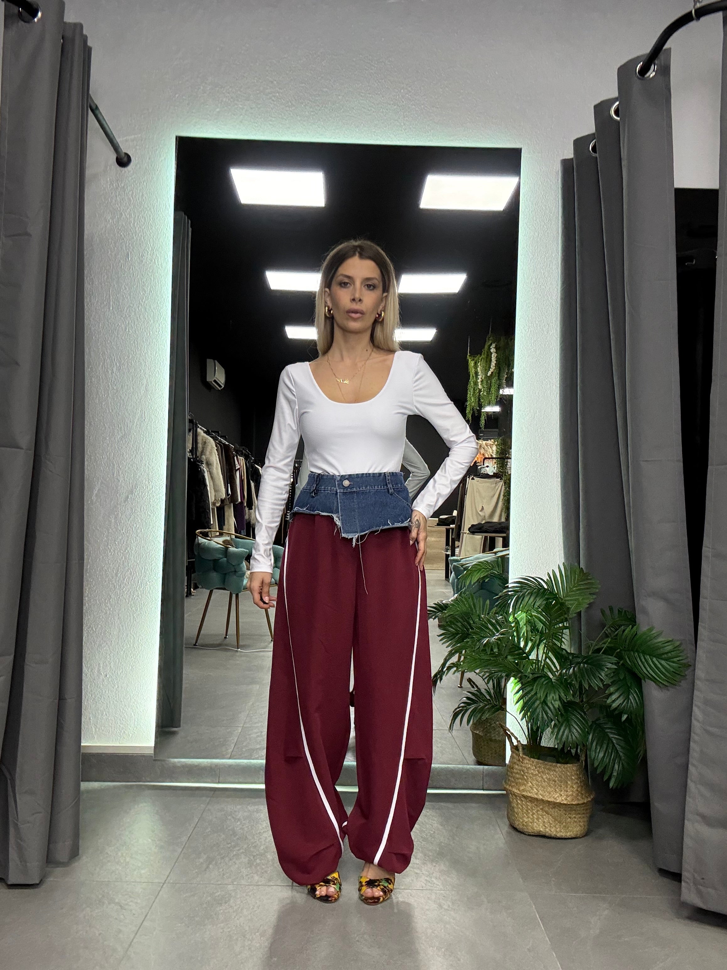 Pantalone holly bordeaux