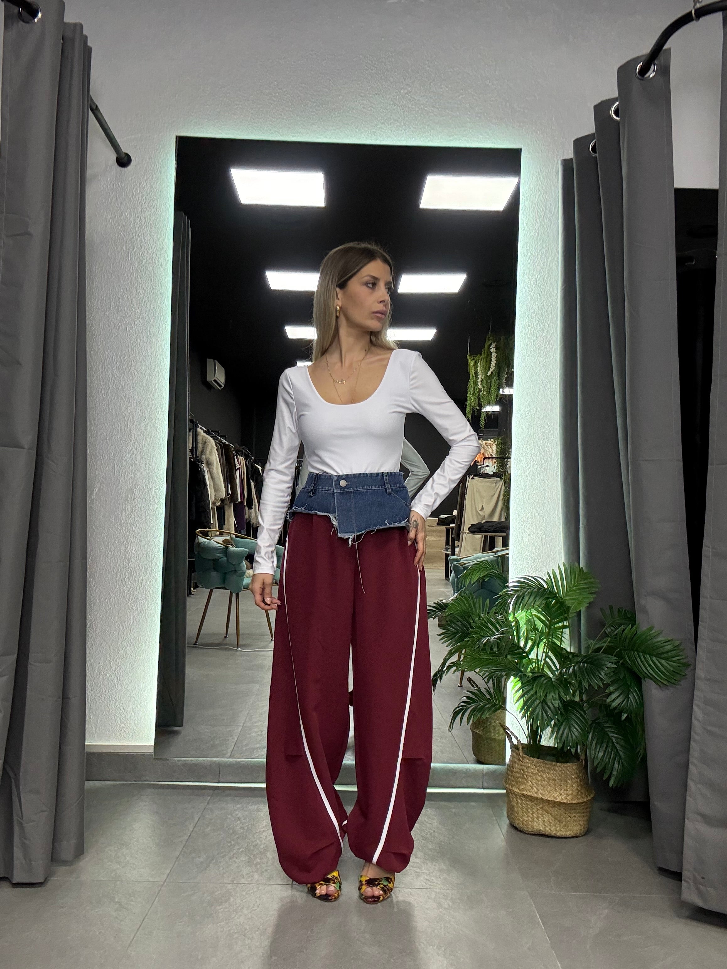 Pantalone holly bordeaux